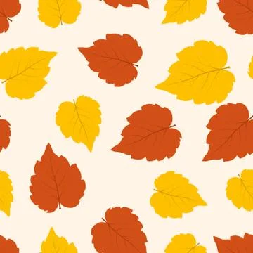 Autumn Leaves seamless pattern. Abstract vector background Illustrazione stock