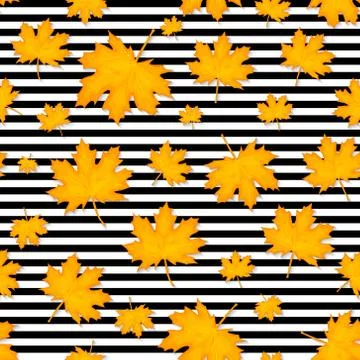 Autumn leaves seamless pattern background vector Stock Illustration