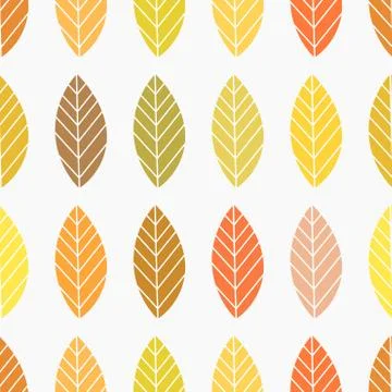 Autumn leaves seamless pattern background. Vector illustration Stock Illustration
