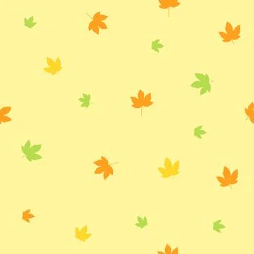 Autumn leaves seamless pattern decor Stock Illustration