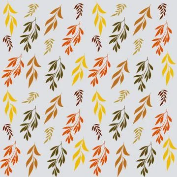 Autumn leaves seamless pattern. Fall background. Stock Illustration