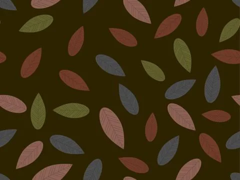 Autumn leaves seamless pattern. Falling leaves, leaf fall 스톡 일러스트