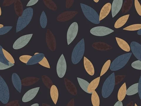 Autumn leaves seamless pattern. Falling leaves, leaf fall. Background Stock-Illustration