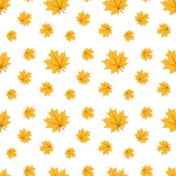 Autumn leaves seamless pattern Stock Illustration