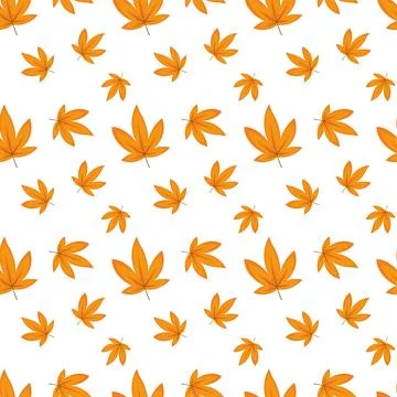 Autumn leaves seamless pattern Stock Illustration
