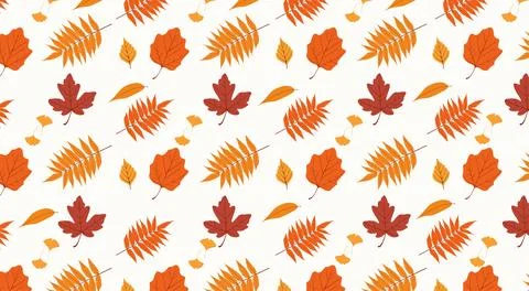 Autumn leaves seamless pattern イラスト素材