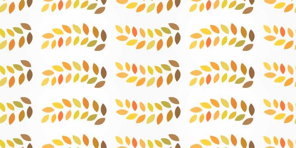 Autumn leaves seamless pattern. Vector illustration. Stock Illustration