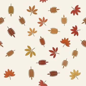 Autumn Leaves Seamless Pattern Vector イラスト素材