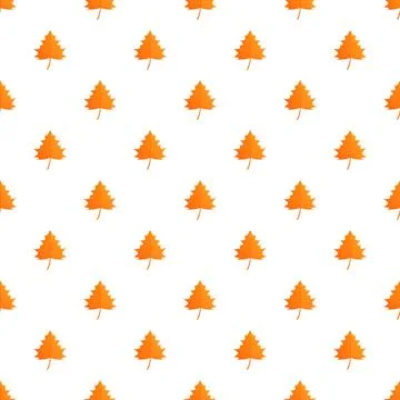 Autumn leaves seamless pattern on white background Stock Illustration