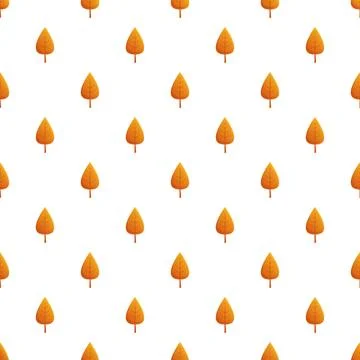 Autumn leaves seamless pattern on white background Illustrazione stock