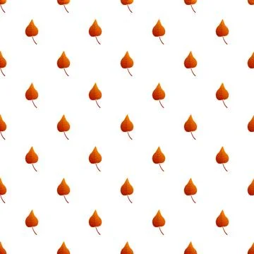 Autumn leaves seamless pattern on white background Illustrazione stock