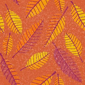 Autumn leaves seamless pattern for wrapping paper and fabric and linens Stock-Illustration