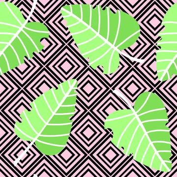 Autumn leaves seamless pattern for wrapping paper and fabric and linens Stock-Illustration