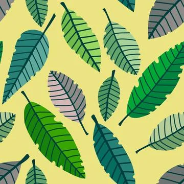 Autumn leaves seamless pattern for wrapping paper and fabric and linens Stock-Illustration