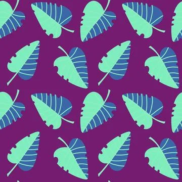 Autumn leaves seamless pattern for wrapping paper and fabric and linens Stock-Illustration