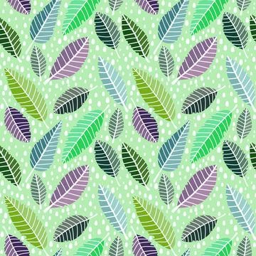 Autumn leaves seamless pattern for wrapping paper and fabric and linens Stock-Illustration