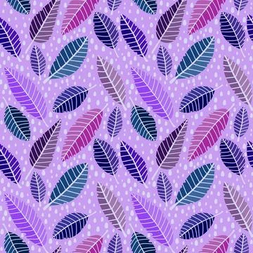 Autumn leaves seamless pattern for wrapping paper and fabric and linens Stock-Illustration