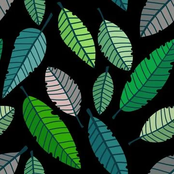 Autumn leaves seamless pattern for wrapping paper and fabric and linens Stock-Illustration
