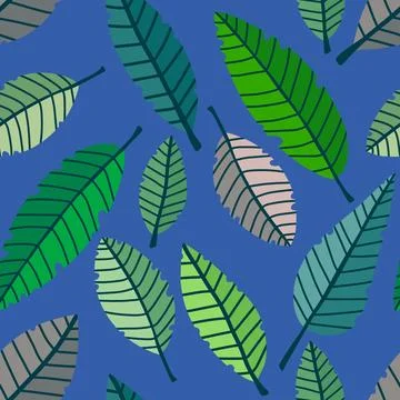 Autumn leaves seamless pattern for wrapping paper and fabric and linens Stock-Illustration
