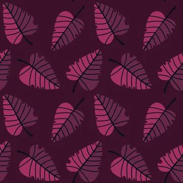 Autumn leaves seamless pattern for wrapping paper and fabric and linens Stock-Illustration