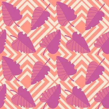 Autumn leaves seamless pattern for wrapping paper and fabric and linens Stock-Illustration