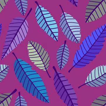Autumn leaves seamless pattern for wrapping paper and fabric and linens Stock-Illustration