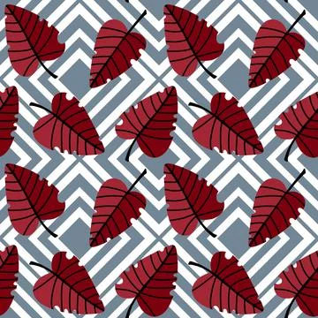 Autumn leaves seamless pattern for wrapping paper and fabric and linens Stock-Illustration