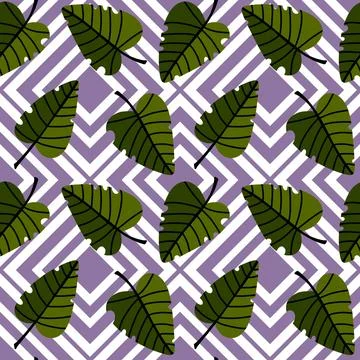 Autumn leaves seamless pattern for wrapping paper and fabric and linens Stock-Illustration