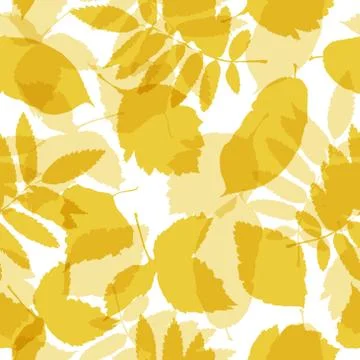 Autumn leaves seamless pattern for your design Stock Illustration