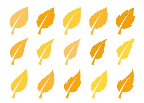 Autumn leaves set Stock Illustration