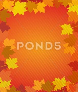 Autumn leaves thanksgiving boarder Stock Illustration
