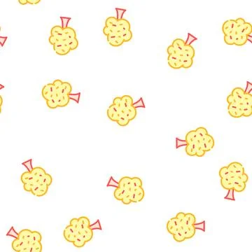 Autumn leaves tree vector seamless pattern イラスト素材