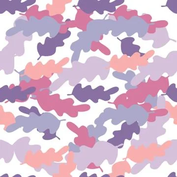 Autumn leaves vector seamless pattern on white background. 스톡 일러스트