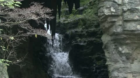 Autumn Leaves Waterfall 스톡 동영상 18147341