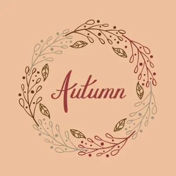 Autumn lettering Stock Illustration