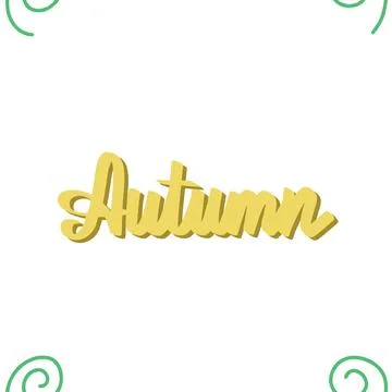 Autumn lettering vector pattern. Hand drawing phrase. Decor menu or sale slogan Stock Illustration