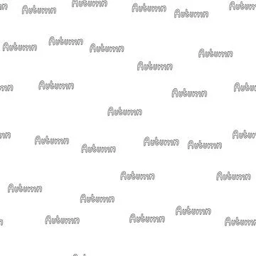 Autumn lettering vector pattern. Hand drawing phrase. Decor menu or sale slogan Stock Illustration