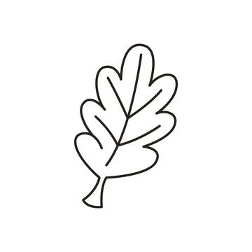 Autumn Line Art Icon - Leaf Stock Illustration