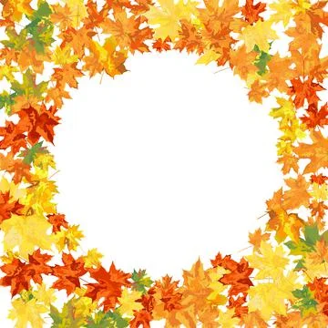 Autumn Maple Frame Stock Illustration
