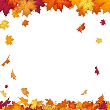 Autumn Maple Frame Stock Illustration