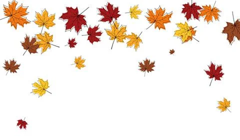 Autumn Maple Frame Stock Illustration