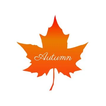Autumn maple leaf. Autumn maple leaf isolated on a white background. Vector i Stock Illustration