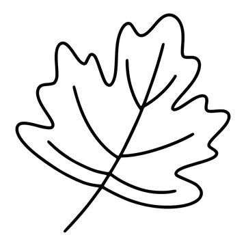 Autumn maple leaf embroidery template outline design Stock Illustration