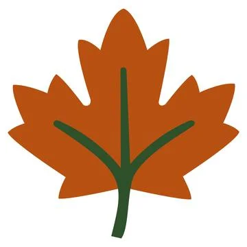 Autumn maple leaf flat graphic season icon Stock Illustration