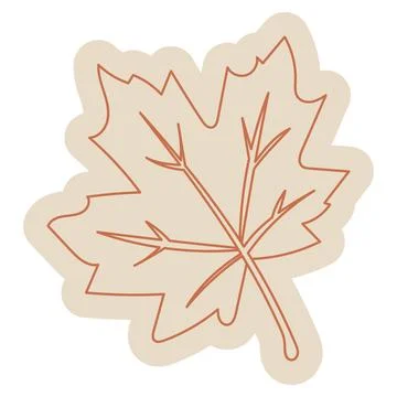 Autumn Maple Leaf Hand Drawn Stock Illustration