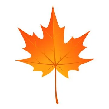 Autumn maple leaf icon, flat style 스톡 일러스트