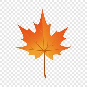 Autumn maple leaf icon, flat style Stock Illustration