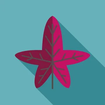 Autumn maple leaf icon flat design style Stock Illustration