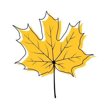 Autumn Maple Leaf Illustrazione stock