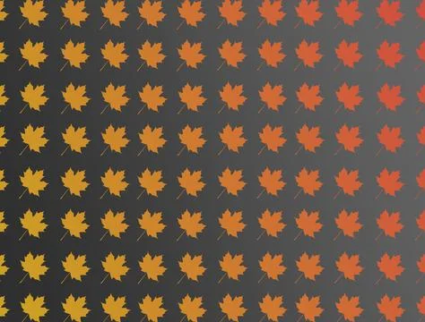 Autumn Maple Leaf Pattern Background. Illustrazione stock